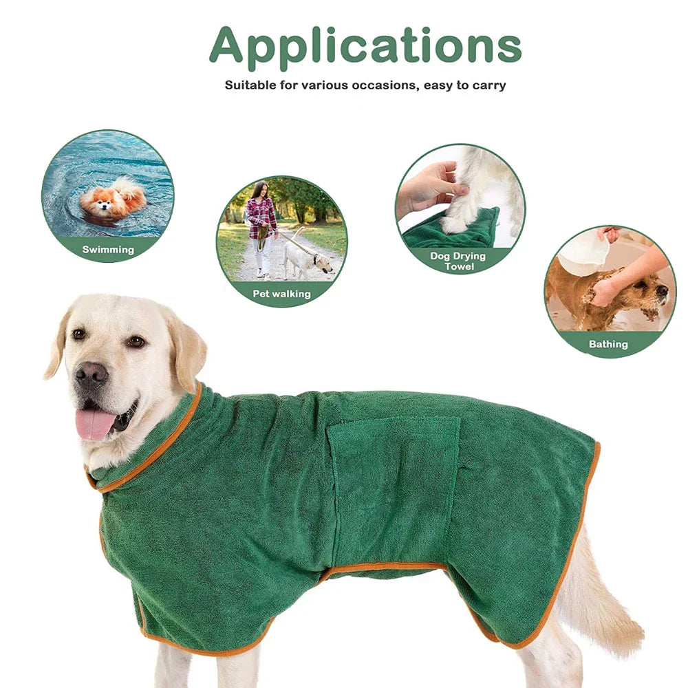 Super Absorbent Pet Bathrobe