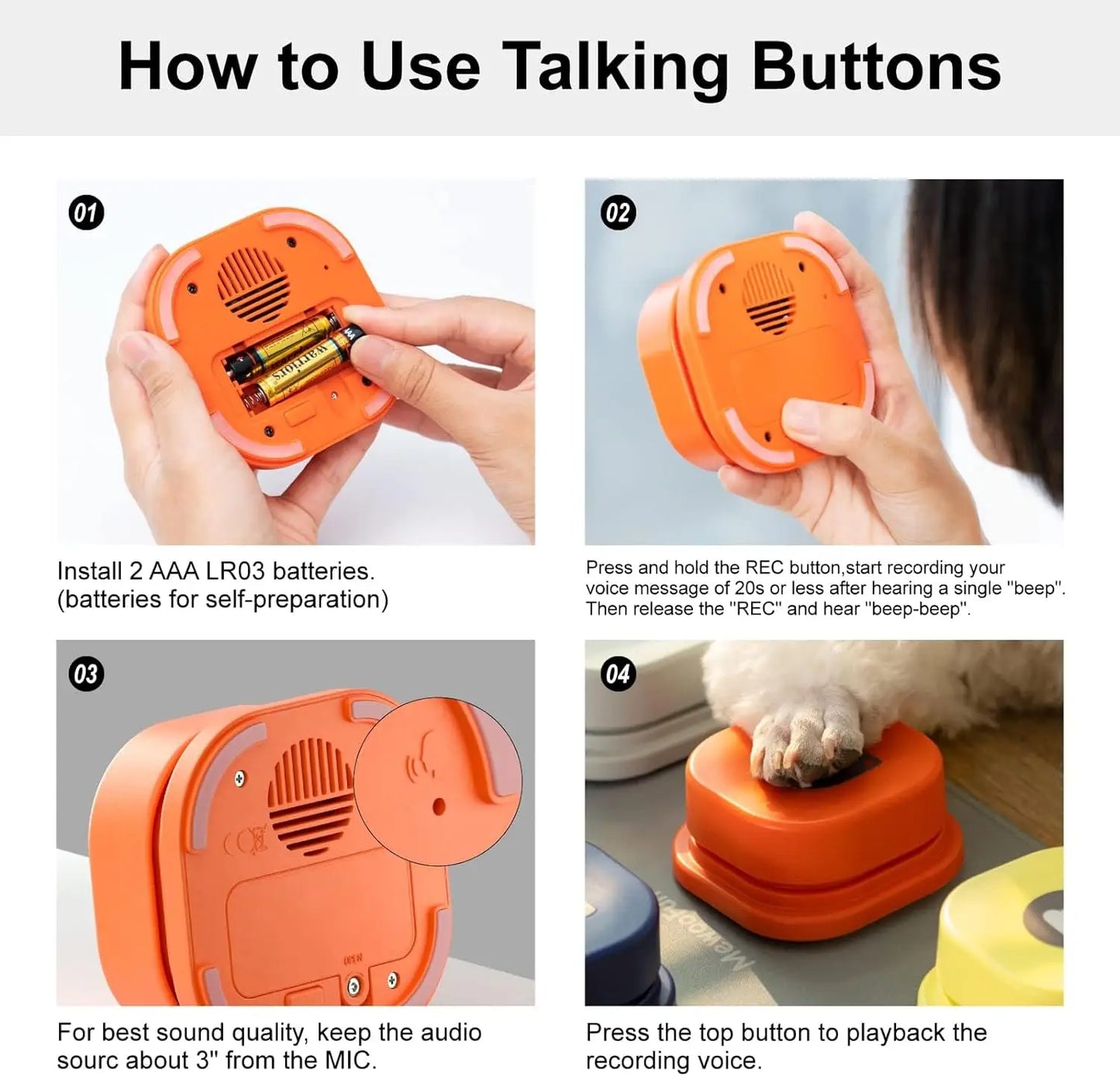 Dog Talking Buttons Mat