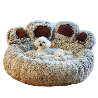 Cozy Paw-Shaped Calming Pet Bed