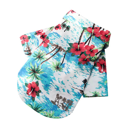 Hawaii Style Floral Dog Shirt